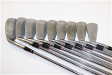 Circa 1979 Set of Ben Hogan Woods & Irons Plus Wilson Sand Wedge