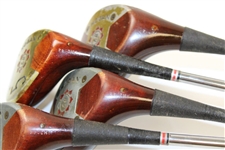 Circa 1979 Set of Ben Hogan Woods & Irons Plus Wilson Sand Wedge