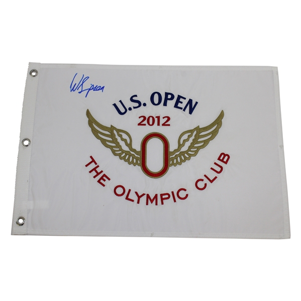 2012 Webb Simpson Signed US Open Flag - Olympic Club Won By Simpson JSA ALOA