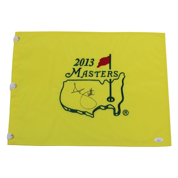 Adam Scott Signed 2013 Master Embroidered Flag JSA #EE05740