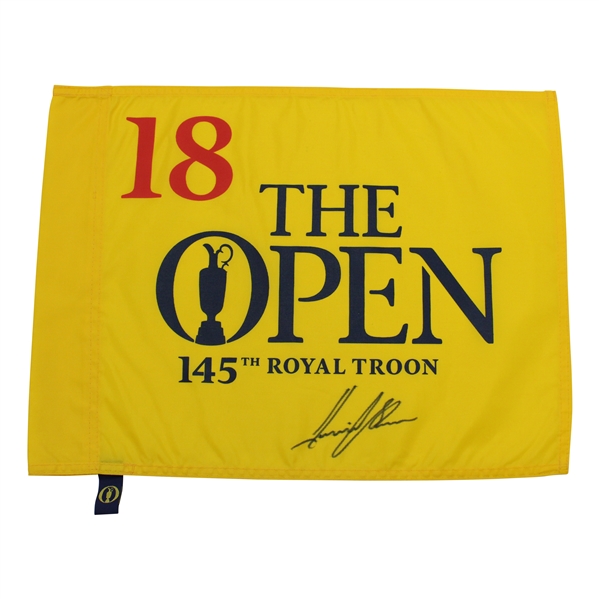 Henrik Stenson Signed 2016 OPEN Championship at Royal Troon Flag JSA ALOA