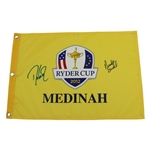 Davis Love III & Brandt Snedeker Signed 2012 Ryder Cup at Medinah Flag JSA ALOA