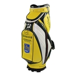 Brandt Snedeker Signed Masters Themed Green & Yellow Full Size Golf Bag JSA ALOA