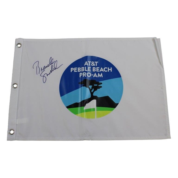 Brandt Snedeker Signed AT&T Pebble Beach Pro-Am Screen Flag JSA ALOA