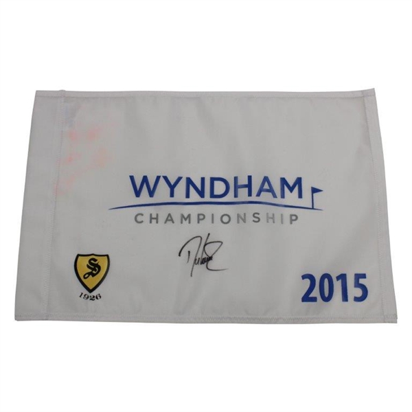 Davis Love III Signed 2015 Wyndham Championship Flag JSA ALOA