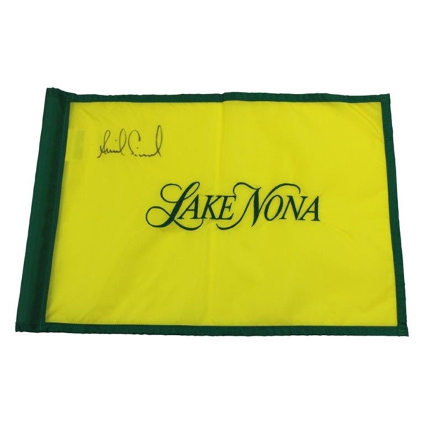 Annika Sorenstam Signed Lake Nona Course Flown Green & Yellow Flag JSA ALOA