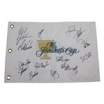 Woods, Mickelson, Johnson & others Signed 2011 The Presidents Cup Team USA Signed Flag  JSA ALOA