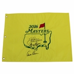 Arnold Palmer, Jack Nicklaus (Dates) & Gary Player (Dates) Big 3 Signed 2016 Masters Embroidered Flag JSA ALOA