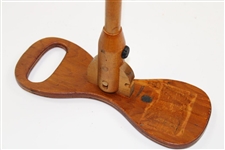 Vintage Walter Hagen & Olin Dutra US Open Champions Wood Foldable Stool/Seat - Depictions & Signatures