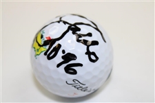Nick Faldo Signed Masters Logo Ball with Years Won BECKETT #BB09281