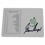 Gary Player Signed Augusta National Golf Club Scorecard BECKETT #BB09292