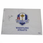 Justin Thomas Signed 2020 Ryder Cup at Whistling Straits Embroidered Flag BECKETT #BB09289
