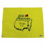 Tom Watson Signed 2021 Masters Embroidered Flag with Years Won BECKETT #BB09311