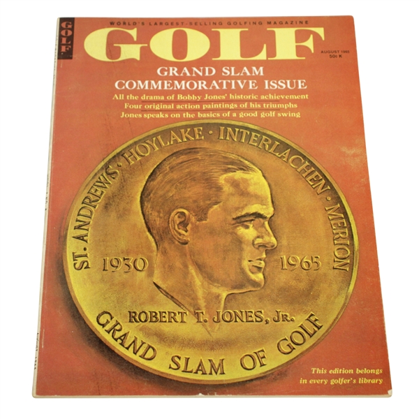 1965 Golf Magazine Bobby Jones Grand Slam Commemorative Magazine Issue