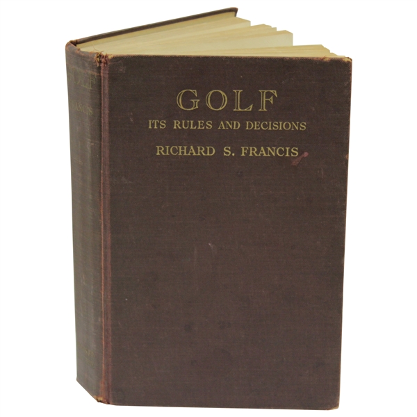 1937 Golf- Its Rules & Decisions Book by Richard S. Francis -Sargent Family Collection