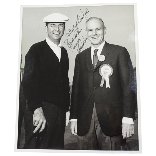 Ken Venturi Signed 8x10 Bill Mark 1965 Ryder Cup Photo to Jack Sargent JSA ALOA