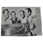 1962 Arnold Palmer Accepting Dwight D. Eisenhower Permanent Trophy Wire Photo