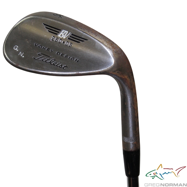 Greg Normans Personal Used Titleist 260-08 BV Vokey Design G.N. 60 Degree Wedge