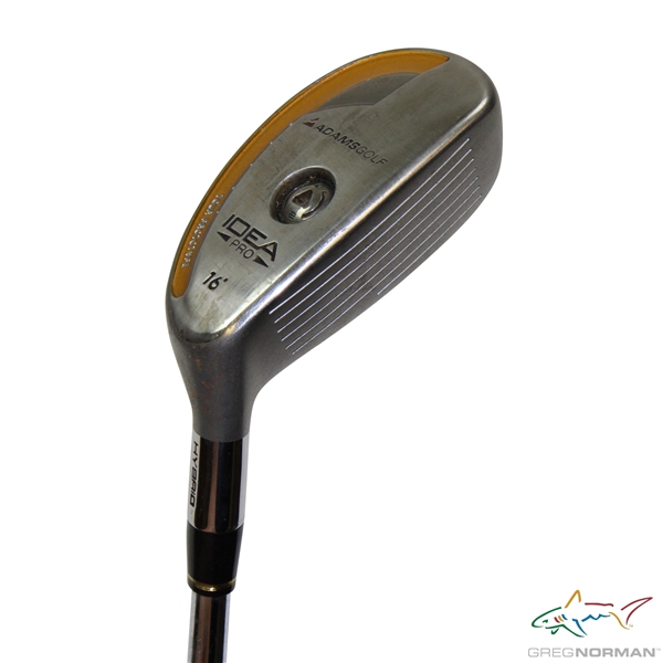 Greg Normans Personal Used AdamsGolf IDEA Pro Tour Prototype 16 Degree Hybrid Club