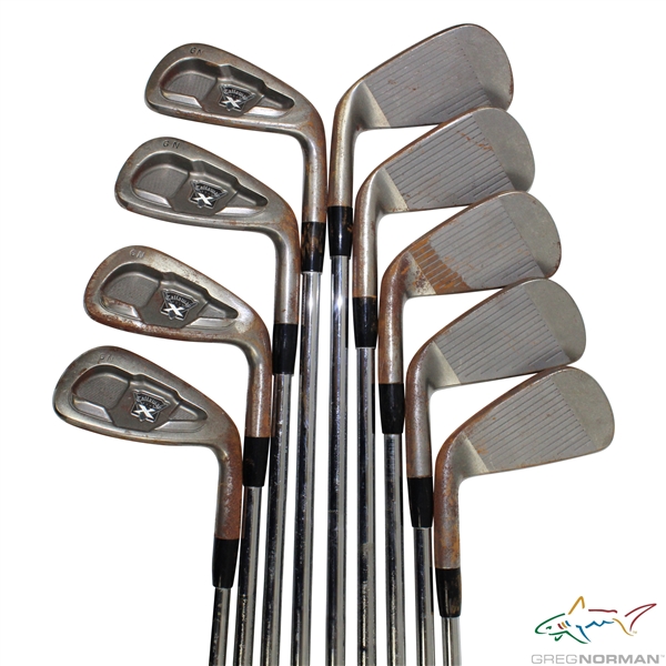 Greg Normans Personal Used Set of Callaway GN Forged Irons 2-PW