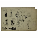 Original Clare Briggs Pen & Ink The Horrors of Peace Cartoon For New York Tribune - September 17, 1914