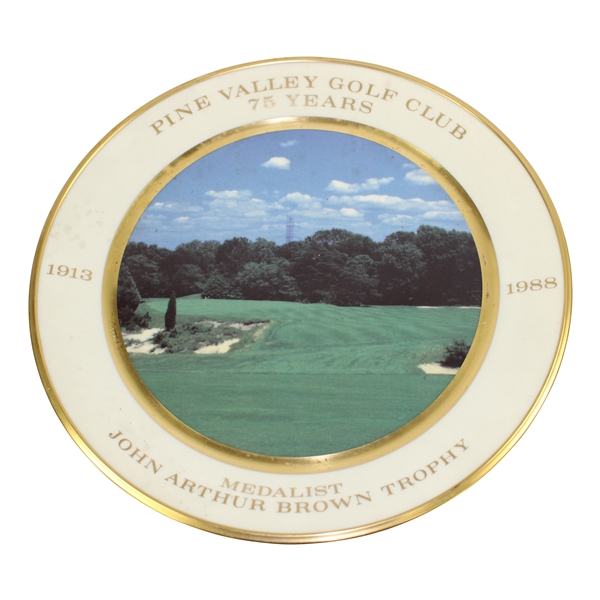 Vinny Giles' Pine Valley Golf Club 75 Years John Arthur Brown Trophy Medalist Lenox Plate - 1913-1988