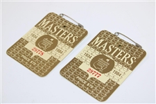 Two(2) 1984 Masters Series Badges & Two(2) 1995 Masters Series Badges