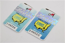 Two(2) 1984 Masters Series Badges & Two(2) 1995 Masters Series Badges