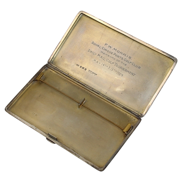1924 Daily Mail Golf Tournament Sterling Silver 6.98 Troy Oz Cigarette Case