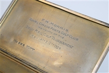 1924 Daily Mail Golf Tournament Sterling Silver 6.98 Troy Oz Cigarette Case