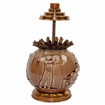 Circa 1920 Rookwood Golf Cigarette Dispenser with Sports Themes