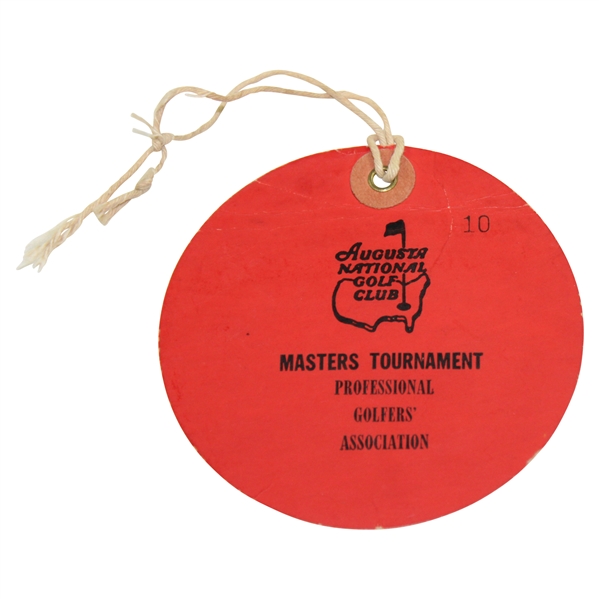 Masters Tournament Red Undated Professional Golfers Association Circular Ticket #10