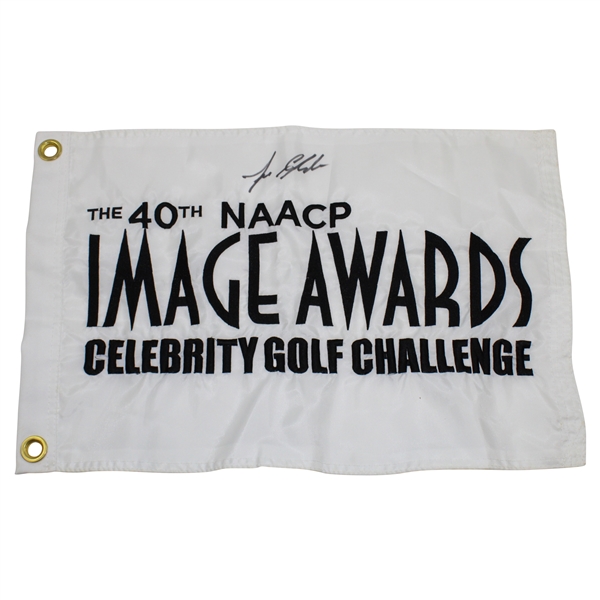 Lee Elder Signed 40th NAACP Image Awards Celebrity Golf Challenge Embroidered Flag JSA ALOA