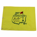 Gary Player Signed 2007 Masters Embroidered Flag with Years Won & 50th Masters JSA ALOA