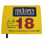 Gary Player Signed 2001 OPEN Flag with Years Won & Final Round of OPEN Championship JSA ALOA