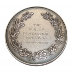 Gary Players 1957 Dunlop Professional Matchplay Championship Runner-Up Medal with Provenance Letter