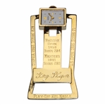 Gary Players Personal 1965 Grand Slam Achievement Geneva 14k Gold Clock with Provenance - Wow!