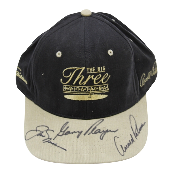 Palmer, Nicklaus, & Player Signed Big 3 Invitational Hat JSA ALOA
