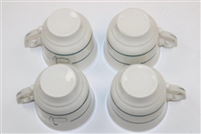 Set of Four (4) Augusta National Golf Club Logo China Cups & Saucers