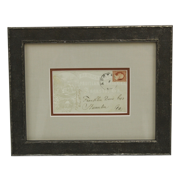 P.J. Berckmans Fruitland Nurseries Augusta, Ga. Silk Cachet - circa 1859 - Framed