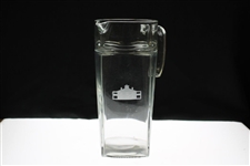Augusta National Clubhouse Pitcher with Four (4) Clubhouse Drinking Glasses 