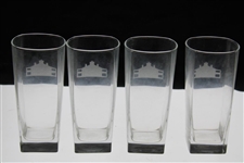 Augusta National Clubhouse Pitcher with Four (4) Clubhouse Drinking Glasses 