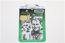 All Five (5) Tiger Woods Masters Tournament SERIES Badges - 1997, 2001, 2002, 2005 & 2019