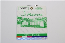 All Five (5) Tiger Woods Masters Tournament SERIES Badges - 1997, 2001, 2002, 2005 & 2019