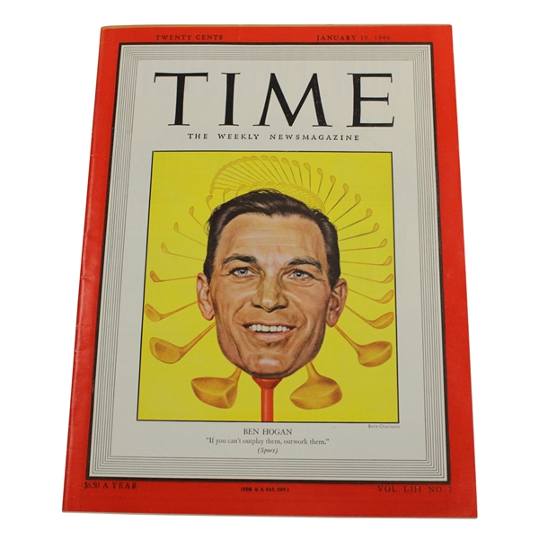 1949 TIME Weekly Magazine with Ben Hogan Cover - January 10th