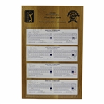 Champion Hal Suttons Signed Official 2000 Greater Greensboro Chrysler Thurs-Sunday Scorecards JSA ALOA