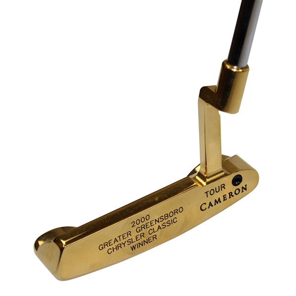 Champion Hal Suttons Scotty Cameron Gold Plated Newport Tour Putter for 2000 Greater Greensboro Classic Win