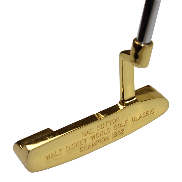 Champion Hal Suttons PING Gold Plated PAL Putter for 1982 Walt Disney World Golf Classic Win