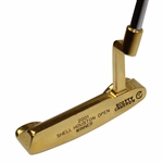 Champion Hal Suttons Scotty Cameron Gold Plated Newport Putter for 2001 Shell Houston Open Win