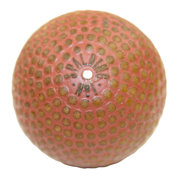 Circa 1910 Spalding No 1 Red Bramble Golf Ball